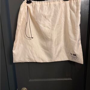 Coach White Dust Bag with Logo